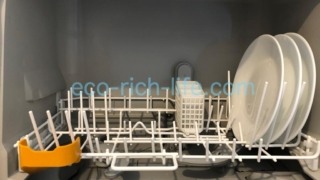 コレールのお皿が食洗機にジャストフィットしている写真