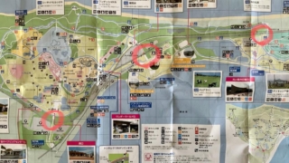 海の中道海浜公園とマリンワールドの駐車場の説明の図
